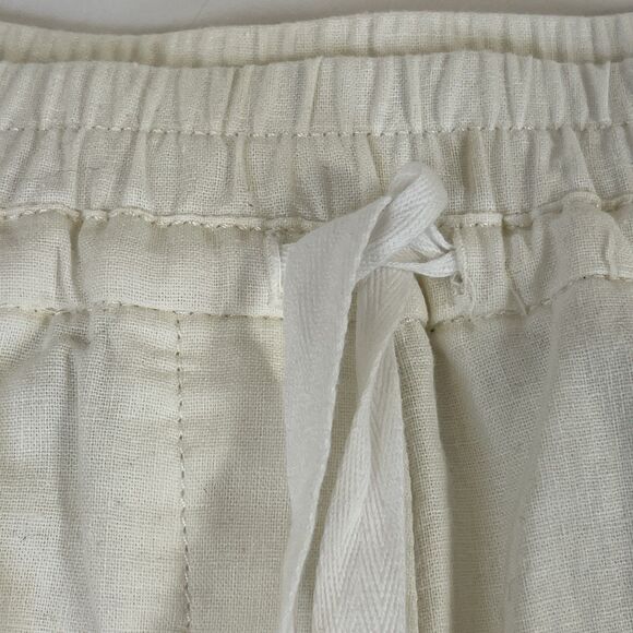 NEW W/Tag Ann Taylor Loft Outlet Wm Shorts Eyelet Trim White Linen Blend SZ‎ LG - Picture 4 of 13
